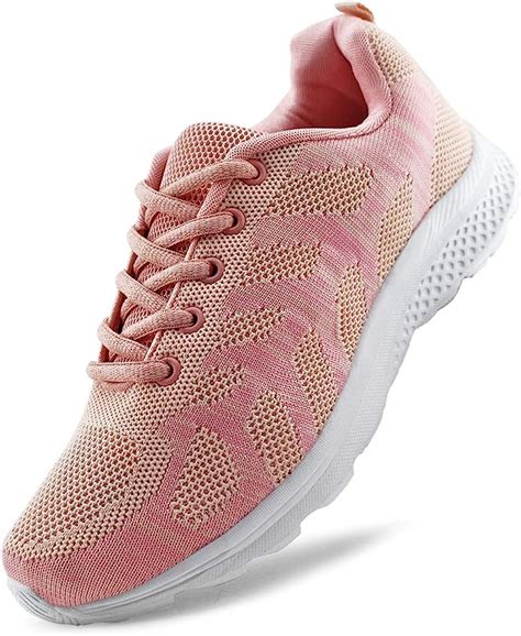 Jabasic Womens Breathable Knit Sports Running Shoes Casual Walking Sneaker Road