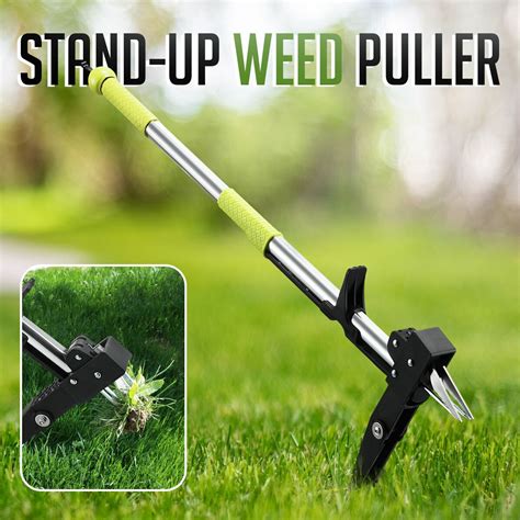 Garden Weed Puller Stand Up Weeder With 4 Steel Claws Long Handle