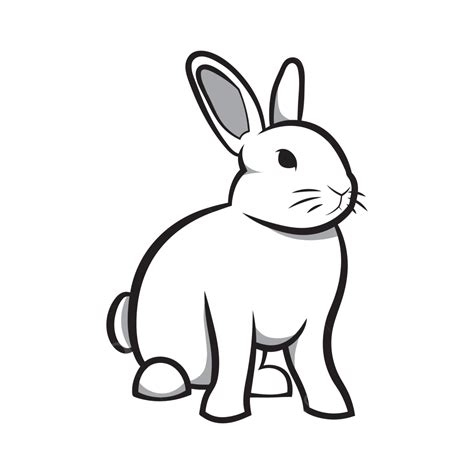 Cute White Rabbit Standing Rabbit Bunny Hare Png And Vector With
