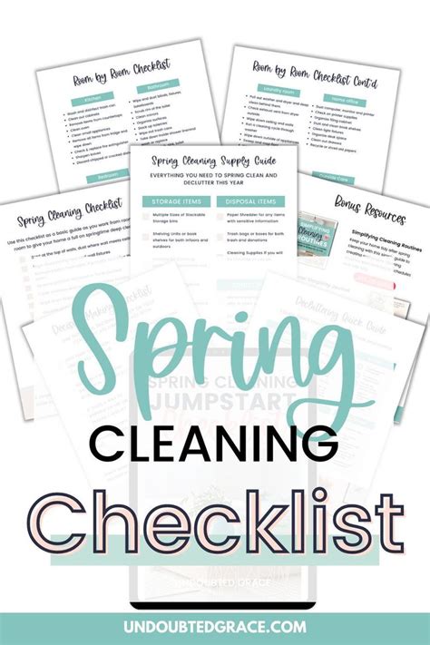 Spring Cleaning Checklist With The Text Overlay