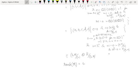 Bmath Algebra Iii Rings And Modules Lecture 33 Youtube