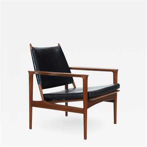 torbjorn afdal rare broadway teak and leather armchair designed by torbjorn afdahl