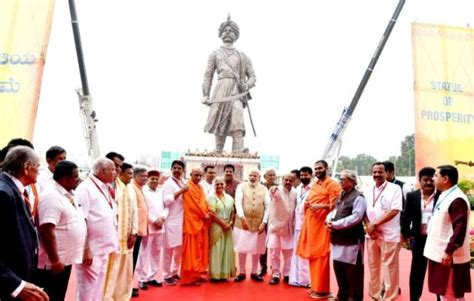 108 Foot Statue Of Nadaprabhu Kempegowda Unveiled By Pm Modi All You