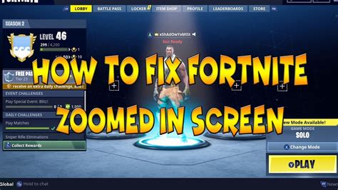 How To Fix Fortnite Zoomed In Screen New Update Glitch Youtube