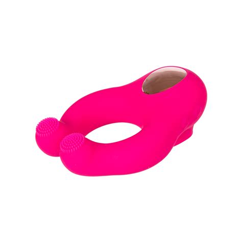 Kjøp Remote Controlled Vibrating Licking Cock Ring Pink Ekspresslevering