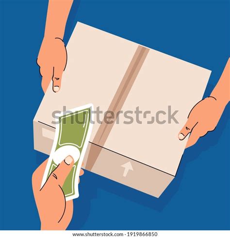 Cash On Delivery Postal Parcel Banknote Stock Vector Royalty Free
