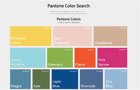 Pantone Color Search By Vuejs Clipboard