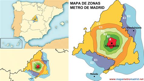 Mappa Zone Metro Madrid