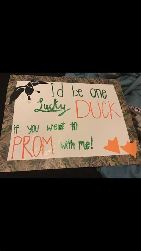 Prom Proposal Duck Hunting Cute Prom Proposals Prom Proposal Prom