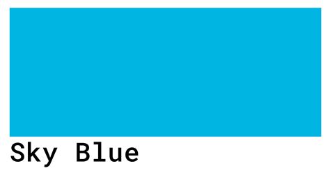 Sky Blue Color Codes The Hex Rgb And Cmyk Values That You Need