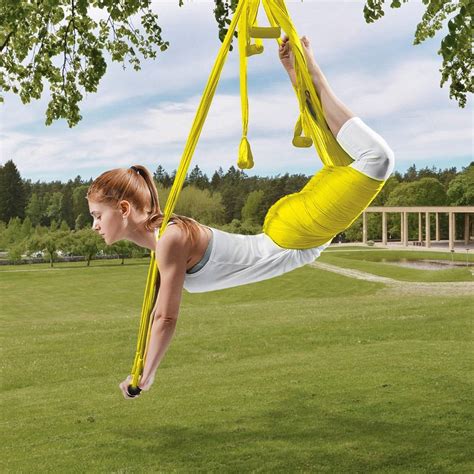 Non Elastic Anti Gravity Aerial Air Yoga Hammock Indoor Fly Yoga Swings With Handles