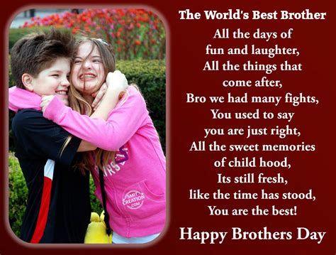 Brother's day best messages, wishes & greetings. Brother's Day Pictures and Graphics - SmitCreation.com ...