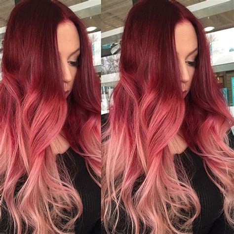 gorgeous hair ️ ️ colormelt njglamourguru in 2019 red balayage hair ombre hair color red