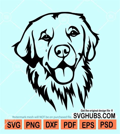 Craft Supplies And Tools Iron On Golden Retriever Svg Goldie Silhouette