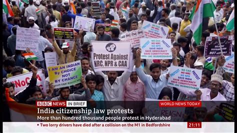 K Protest Against Citizenship Law In Hyderabad India Bbc News