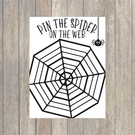 Pin The Spider On The Web Printable Game Everyday Party Magazine
