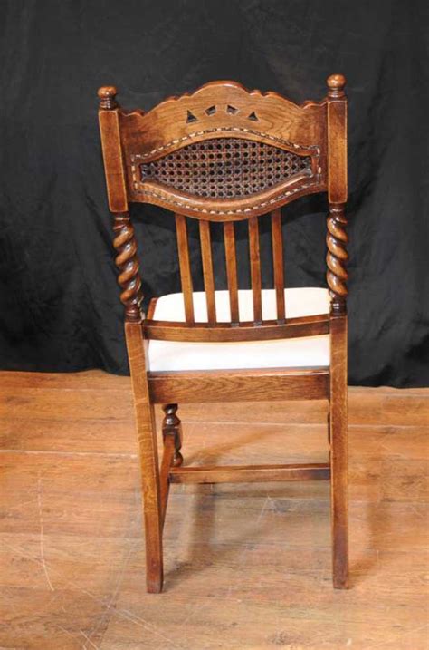 Migraines are the absolute worst! Set 8 Barley Twist Dining Chairs Kitchen Farmhouse Chair