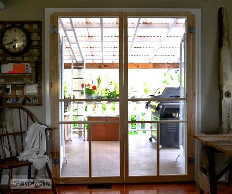 My thought was, by installing french doors with a transom window, the hallway could be closed off but still feel wide open. Installing screen doors on french doors... easy and cheap ...