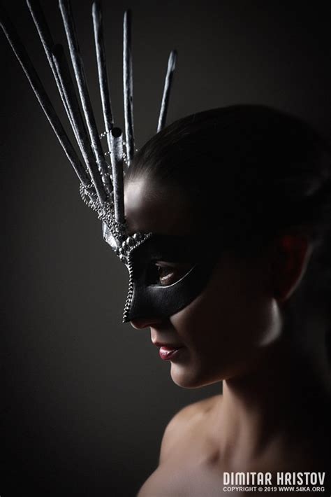 Portrait Of Young Girl With Conceptual Carnival Mask 54ka Photo Blog