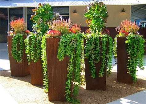 The most beautiful modern planter money can buy. Modern Style Large Corten Steel Planter Boxes For Outdoor ...