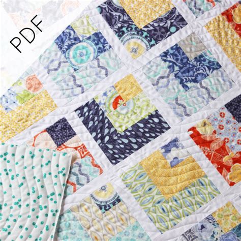 When i saw alison glass's kaleidoscope collection of shot cottons i had to try them. Quarter Log Cabin Quilt PDF - Payhip | Log cabin quilt ...