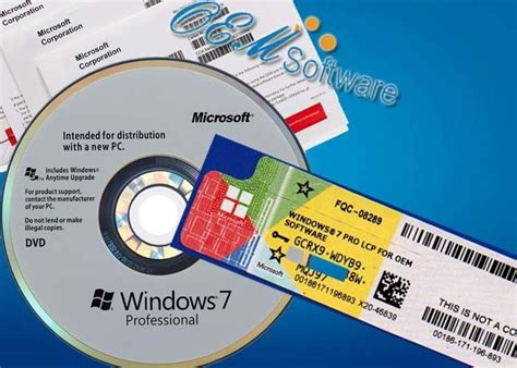 Software Windows 7 Professional Box Win7 Pro Oem License Activation Key