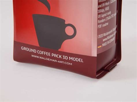 Ground Coffee Bag 200g Packaging 3d Model Wa Design Studio