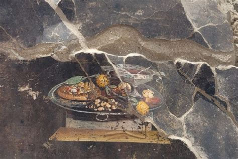 Fresco Depicting A Still Life Uncovered In Pompeii