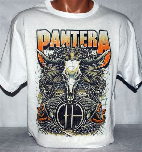 Pantera White T Shirt Metal And Rock T Shirts And Accessories