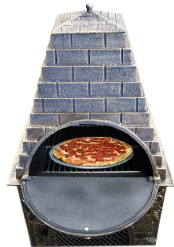 Ordinarily, looking at traditional fire pit and chiminea, one will see immediately draw a conclusion that the latter is safer than the former. Deeco DM-0039-IA-C Aztec Allure Cast Iron Pizza Oven Chiminea | Best Prices