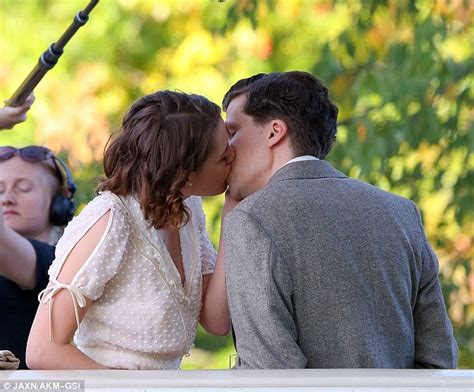 Kristen Stewart And Jesse Eisenberg Share A Kiss On Set For Woody Allen