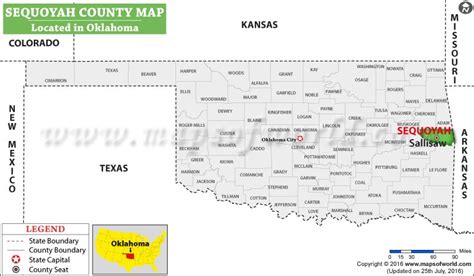 Sequoyah County Map Oklahoma