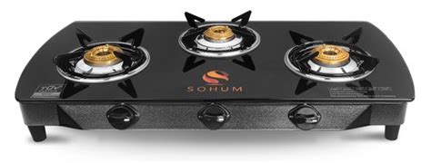 The resolution of image is 462x190 and classified to gas mask, mountain range, stove. Sohum Toughened Glass Three Burner PNG Gas Stove with ...