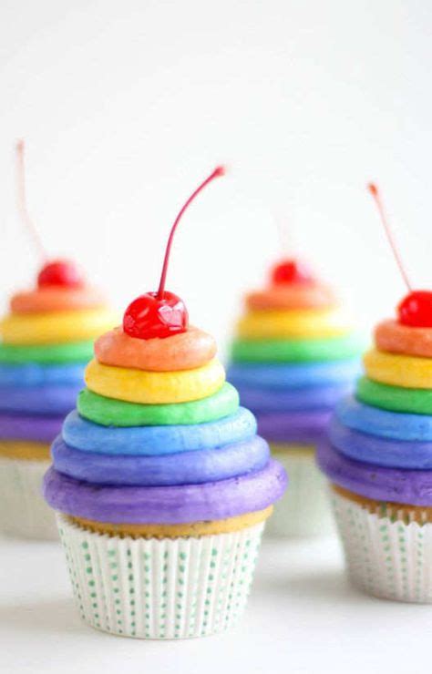 10 Creative Cupcakes Kids Rainbow Cupcakes Rainbow Frosting