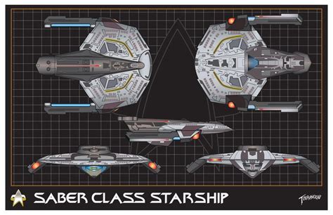 Saber Class Starship By Stourangeau Star Trek Ships Star Trek