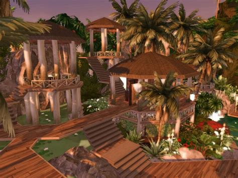 Tropical Restaurant No Cc By Sarinasims At Tsr Sims 4 Updates