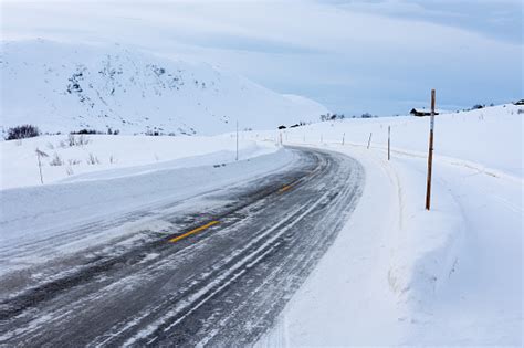 Frozen Road Norway Stock Photo Download Image Now Istock