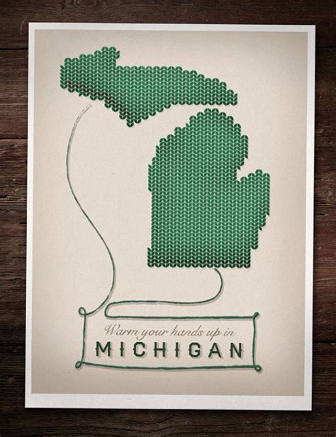 You Need Some Really Warm Mittens To Live In Michigan Cool Poster
