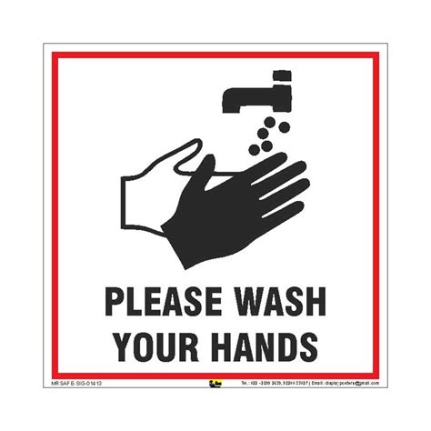 Buy Mr Safe Please Wash Your Hands Signs Prevent Infection Hand