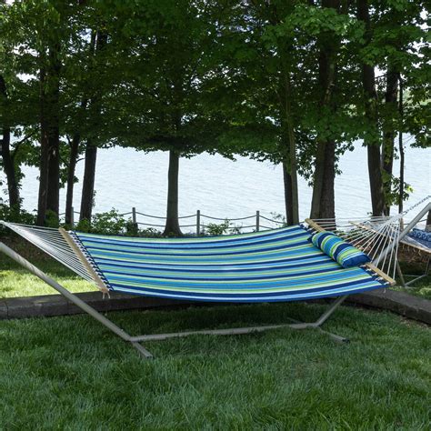 Large 45 Quilted Fabric Hammock With Patented Kd Space Saving Hammock