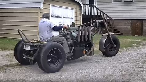 The Absolute Badass Detroit Diesel V8 Powered Rat Rod Trike