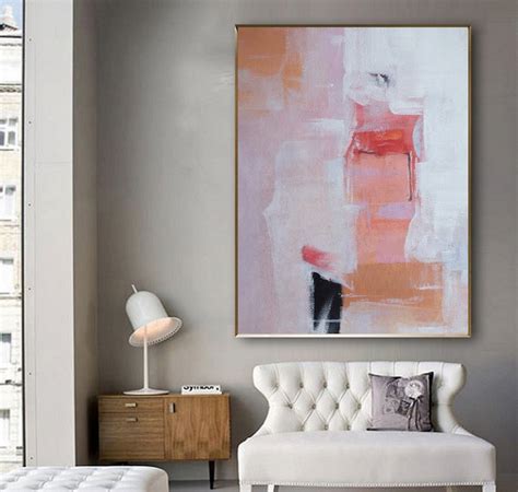 Pink Oil Paintingoriginal Large Abstract Paintingpink Etsy Uk