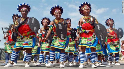 Zulu People March To Celebrate South African Heritage Day On September