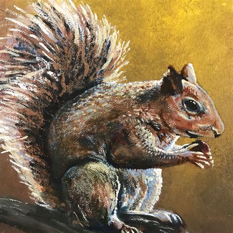 Squirrel Animal Painting Original Acrylic Painting On Etsy