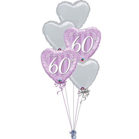 60th Anniversary Foil Bunch Magic Balloons