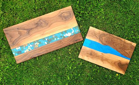 Charcuterie Boards Wood Resin Resin Art Walnut Wood