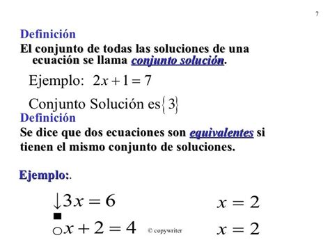 Ecuaciones Y Resolución De Ecuaciones
