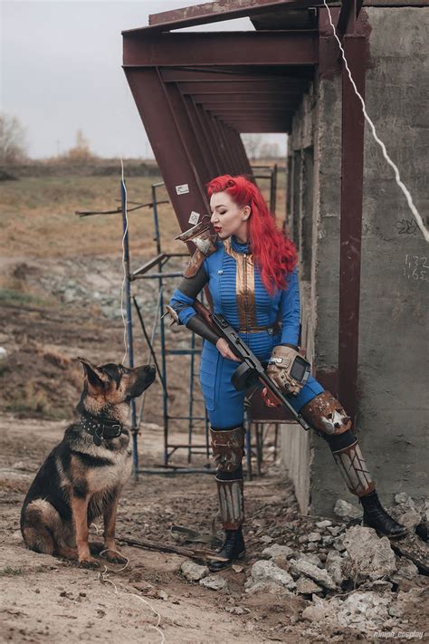 Fallout 4 Sole Survivor Cosplay And Dogmeat 3 By N1mph On Deviantart