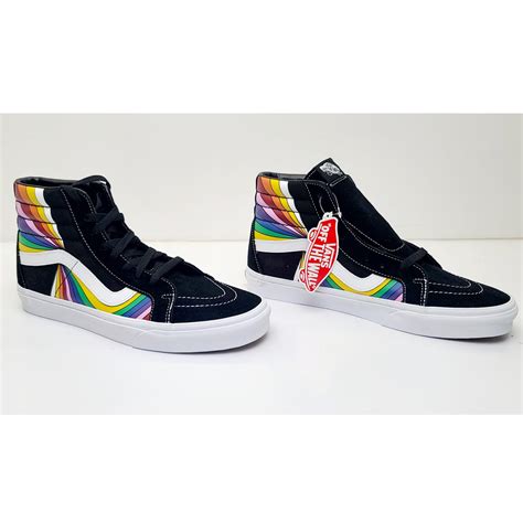 Vans Sk Hi Reissue Refract Skate Shoe Black Suede High Top Sneakers