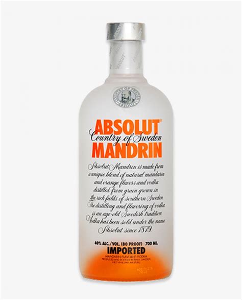 Absolut Mandarin Vodka 700ml Absolut Mandrin Flavoured Vodka Free